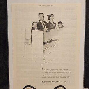 Norman Rockwell Art - Mass Mutual Advertisement - Vintage advertising.